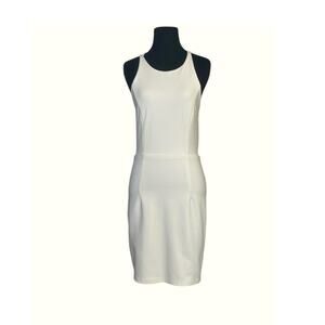Lavish Alice White Body Con Strappy Back Party Dress  size 10